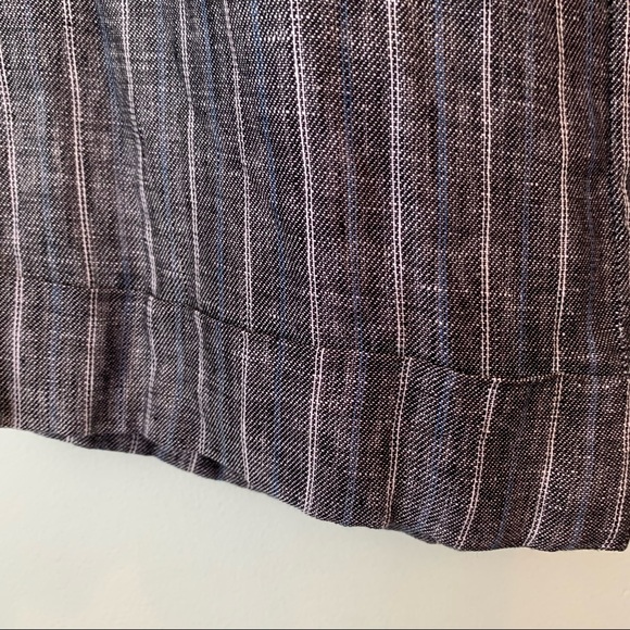 🏷️ Express High Waist Wide Leg Linen Striped Pants 0 - Picture 3 of 8